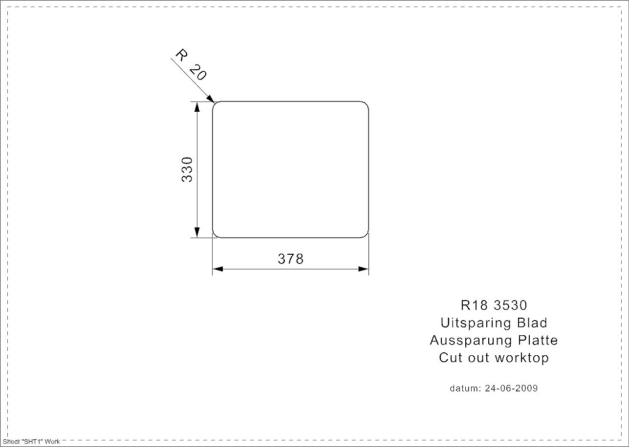 Reginox Comfort spoelbak R18 3530 OSK opbouw