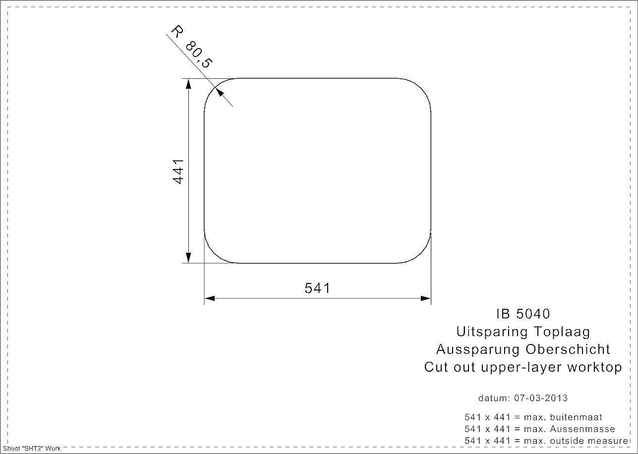 Reginox IB 5040 316 CC (L) spoelbak vlakbouw